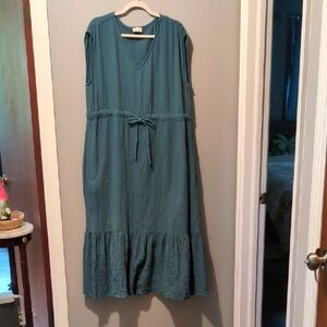 Wonderly Blue Sleeveless V-Neck Sundress
